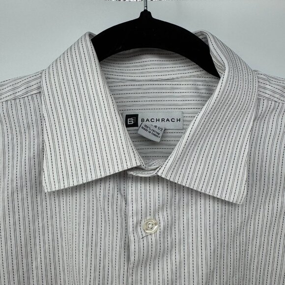 Bachrach Dress Shirt Mens Large Striped Long Sleeve - Picture 2 of 4